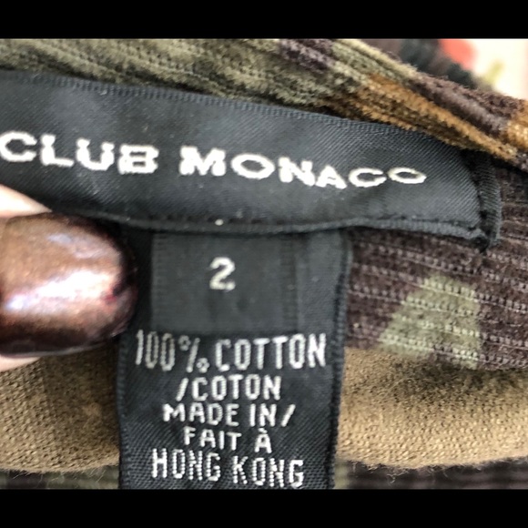 Club Monaco Corduroy Camo Skirt - Picture 2 of 2